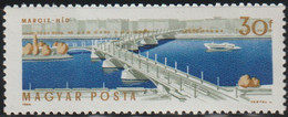 Hungria 1964 Scott 1620 Sello ** Puentes Del Danubio Budapest Margaret Bridge Michel 2072A Yvert 1684 Magyar Posta - Ongebruikt