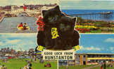 Good Luck From HUNSTANTON - Multivews Card : The Boating Lake / The Greensward / The Pier And Cliff Gardens  ... - Other & Unclassified