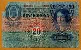 20  Korona / 20 Kronen   "Hongrie / Autriche" 1913   Bc 39 - Hungría