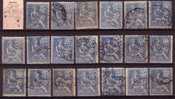 Nº 118  25 C. Azul De 1900-01 Super Lote 21 Sellos - Used Stamps