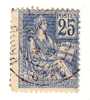 Nº 118  25 C. Azul De 1900-01 Defecto Falta 1 Diente, Perforación Desplazada. - Used Stamps