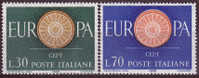 Italia 1960 Europa 2 Vl  Nuovi Serie Completa - 1960