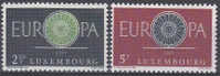 Lussemburgo 1960 Europa 2 Vl  Nuovi Serie Completa - 1960