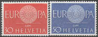 Svizzera 1960 Europa 2 Vl  Nuovi Serie Completa - 1960