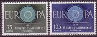 Turchia1960 Europa 2 Vl  Nuovi Serie Completa - 1960