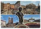 Bruxelles. Brussel. Souvenir. Bourse, Cathédrale Saints Michel Et Gudule, Arcade Cinquantenaire, Manneken-Pis. - Mehransichten, Panoramakarten