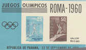 Panama-1960 Rome Olympic Games Souvenir Sheet MNH - Zomer 1960: Rome