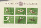 San Marino-1960 Rome Olympic Games Imperforated MS 5+15+80+125+25+110   MNH - Estate 1960: Roma