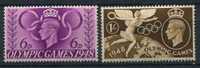 Great Britain 1948 - Olympic Games (2 Values) - Unused Stamps