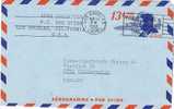 1395. Aerograma LOS ANGELES (California) 1968.  Kennedy - 3c. 1961-... Lettres