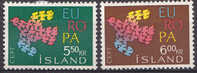 Islanda 1961 Europa 2 Vl  Nuovi Serie Completa - 1961