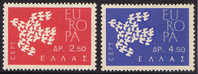 Grecia 1961 Europa 2 Vl  Nuovi Serie Completa - 1961