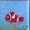 Poisson "Nemo"  Dans Les Profondeurs Peinture Sur Bois  20 X 20cm; - Oelbilder