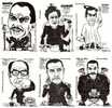 Série De 6 CP (Hussein, Kadhafi, Eanes, Mitterrand, Viola, Zia Ul Haq) - Lardie