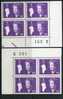 Greenland 1981 - Queen Margrethe II - 2 Blocks Of Four (marginal Blocks) - Blocks & Sheetlets