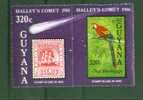 Guyana. Halley´s Comet. MNH Pair.. SCV = 3.00 - Pappagalli & Tropicali