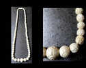 Fin Collier Chinois En Os Sculpté / Delicate Chinese Necklace - Volksschmuck