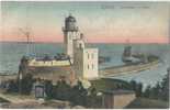 Kolberg Lotsenhaus Lighthouse Segel Schiff Color 3.10.1910 Kolobrzeg - Pommern