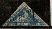 CAPE OF GOOD HOPE - Triangular Stamp - 1853  Yvert # 2 - VF USED - Cape Of Good Hope (1853-1904)
