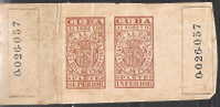 N263.-.C U B A .- .1892  Y 1893  .-. B.O.B.  - PAGOS  AL ESTADO  -  10  CENTIMOS - Postage Due