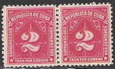 N187.-.C U B A .- .1914 .-. EDIF # : 6 - MNH - PAIR -  TASA POR COBRAR . - Segnatasse