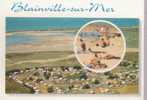 50 - BLAINVILLE-sur-MER - Vue Aérienne De La Station Et Du Camping - Blainville Sur Mer