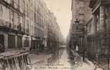 CRUE DE LA SEINE PARIS Rue Jacob 29 Janvier 1910 Cpa Animée - Inondations