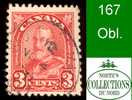 Canada (Unitrade & Scott # 167 - King Georges V ''Arch/Leaf'' Issue) (o) F - Usati