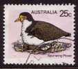 1978 - Australian Birds Definitive Issues 25c SPUR-WING PLOVER Stamp FU - Used Stamps