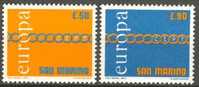 Saint-Marin N° 782 à 783 ** - Unused Stamps