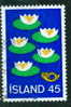 Iceland 1977 45k Water Lilies Issue #497 - Used Stamps