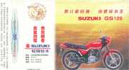 Motorbike Suzuki ,   Prepaid Card  , Postal Stationery - Motorfietsen