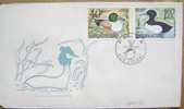 1967 CZECHOSLOVAKIA FDC 1 WATER BIRDS DUCK HERON - Patos