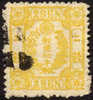 Japan #54 Used 2s Yellow From 1875 - Gebraucht