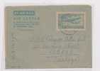 India 6as Air Mail, Air Letter, Aerogramme, Postal Stationery, Used From India To Malaya - Posta Aerea