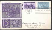 S353.-.USA / ESTADOS UNIDOS.-. 1944.-. SCOTT#: 925, E 17 - F.D.C. CIRCULATED  TO CHICAGO.  ARRIVAL CACHET - 1941-1950