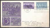 S352.-.USA / ESTADOS UNIDOS.-. 1944.-. SCOTT#: 925, E 17 - F.D.C. CIRCULATED  TO CHICAGO.  ARRIVAL CACHET - 1941-1950