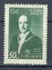 Finland 1941 Mi. 242 X  50 P Fight For Fredom President Risto Heikki Tyti MNH - Neufs