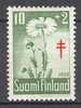 Finland 1959 Mi. 509  10 (M) + 2 (M) Tuberculosis Tuberkulose Flower Blume MH - Ungebraucht