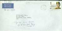 1982  ENVELOPPE FROM LONDON TO USA  - STAMP LORD FISHER - HMS DREADNOUGHT - Unclassified