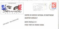 PAP Service National - BSN Martinique Euro - Oblitéré Lamentin 2000 - Fort-de-France - Prêts-à-poster:Stamped On Demand & Semi-official Overprinting (1995-...)