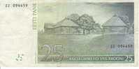 R010 Estonia 25 Krooni 2002, ZZ-serie, Replacement Note - Estland