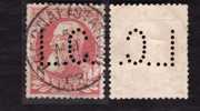 BELGIQUE  -  1905  -  Y&T 74    - Leopold  10c Perforé LC  - Oblitéré - 1863-09