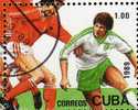 Fussball WM Italien 1990 Kuba Block 114 O 4€ Flaggen Der Nationen Flag Bloc Soccer Sheet From Cuba - 1994 – Verenigde Staten