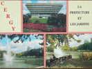 95 - CERGY - La Préfecture Et Les Jardins. Multivues - Cergy Pontoise