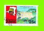 Timbre Oblitéré Used Mint Stamp Selo Carimbado République ZAIRE L´Expédition Du Fleuve Zaire Chutes De L'Inzia 25K - Autres & Non Classés