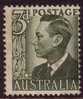 1950-1951 - Australian George VI Definitives 3d Green GEORGE Stamp FU - Gebraucht