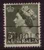 1953 - Australian Queen Elizabeth II 3d GREEN Stamp FU - Gebraucht