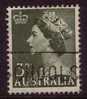 1953 - Australian Queen Elizabeth II 3d GREEN Stamp FU - Used Stamps