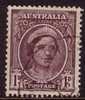 1942-1944 - Australian George VI Definitives 1d Purple ELIZABETH Stamp FU - Used Stamps
